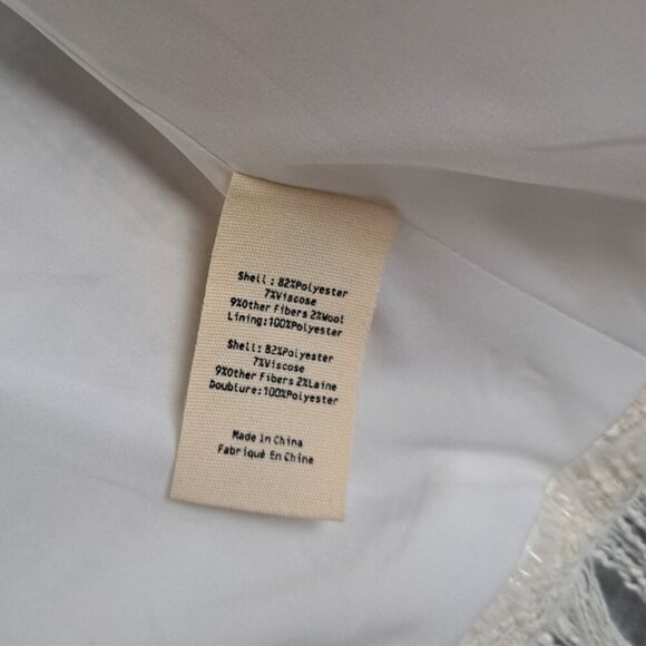 L'AGENCE Ivory Angelina Tweed Blazer Size 8 PRISTINE NEW CONDITION! - Picture 9 of 10